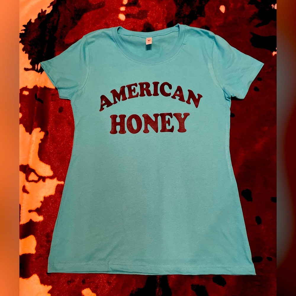 Turquoise “American Honey” Women’s Cut Tee!